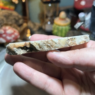 Natural Dendritic chalcedony with white jasper from Brazil - weight 133 Grams