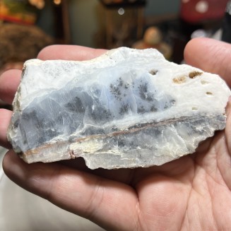 Natural Dendritic chalcedony with white jasper from Brazil - weight 133 Grams
