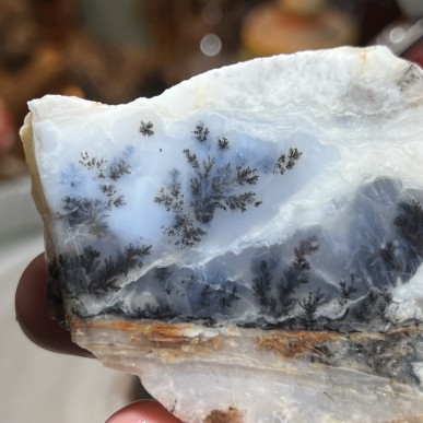 Natural Dendritic chalcedony with white jasper from Brazil - weight 90 Grams