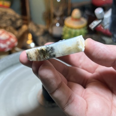 Natural Dendritic chalcedony with white jasper from Brazil - weight 90 Grams