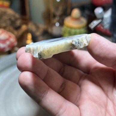 Natural Dendritic chalcedony with white jasper from Brazil - weight 90 Grams