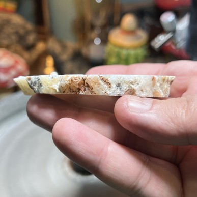 Natural Dendritic chalcedony with white jasper from Brazil - weight 90 Grams