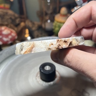 Natural Dendritic chalcedony with white jasper from Brazil - weight 116 Grams