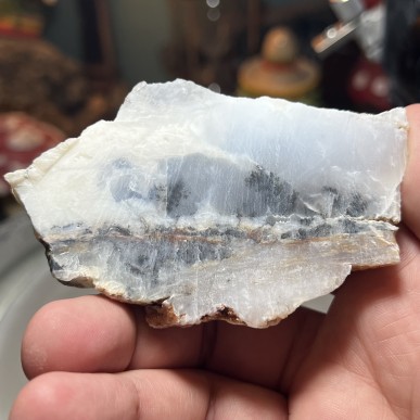 Natural Dendritic chalcedony with white jasper from Brazil - weight 116 Grams