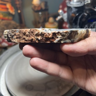 Natural Dendritic chalcedony with white jasper from Brazil - weight 257 Grams