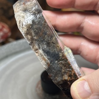 Natural Dendritic chalcedony with white jasper from Brazil - weight 268 Grams