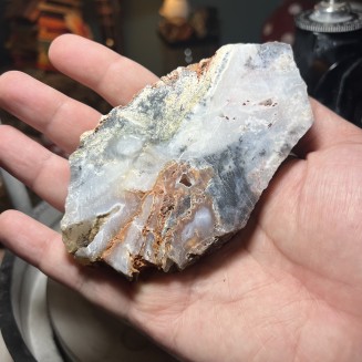 Natural Dendritic chalcedony with white jasper from Brazil - weight 268 Grams