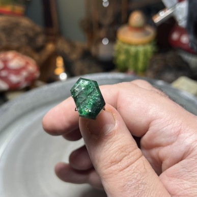 Brazilian Galaxy side from Cat’s eye Emerald rare piece great quality natural no oil no treatments - weight 19.10 ct