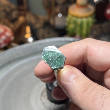 Brazilian Galaxy side from Cat’s eye Emerald rare piece great quality natural no oil no treatments - weight 19.10 ct