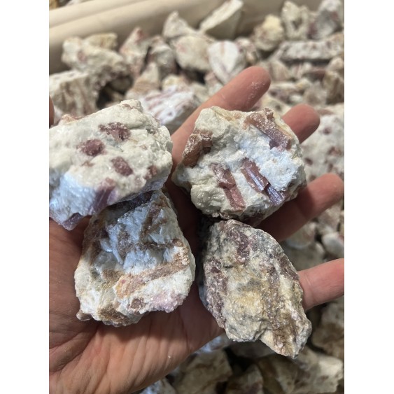 Tourmaline Rubellite Brésilienne avec Quartz Blanc - 1 Kilo